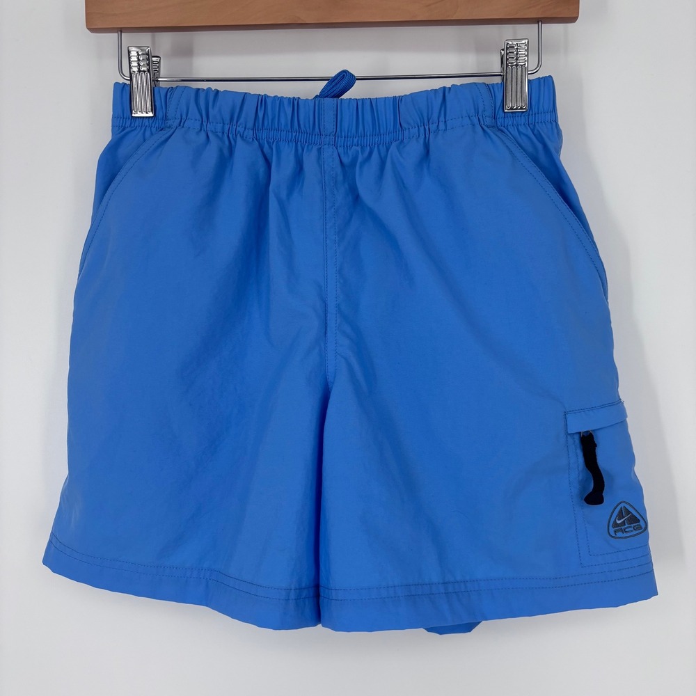 Nike ACG Shorts Womens‎ Small Blue Cargo Utility Gorpcore Hiking Trail NWOT